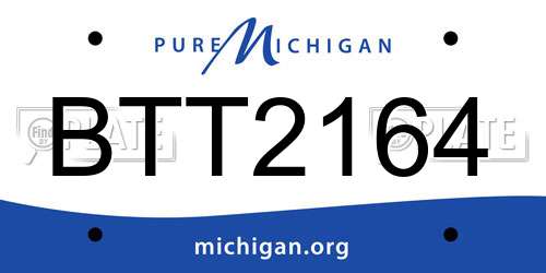 BTT2164 Michigan License Plate