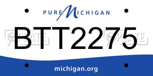 BTT2275 Michigan License Plate