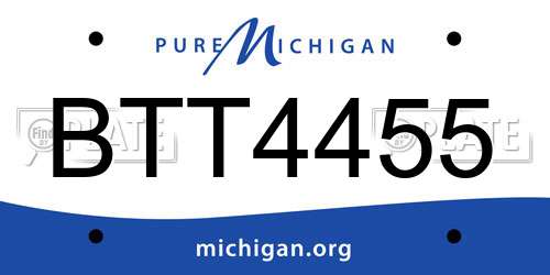 BTT4455 Michigan License Plate