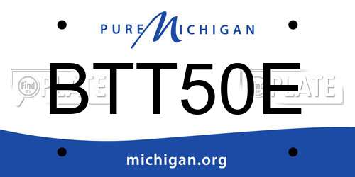 BTT50E Michigan License Plate
