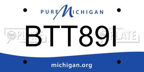 BTT89I Michigan License Plate