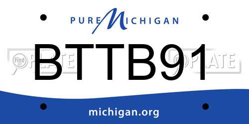BTTB91 Michigan License Plate