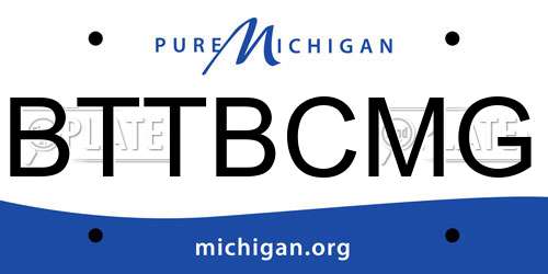 BTTBCMG Michigan License Plate