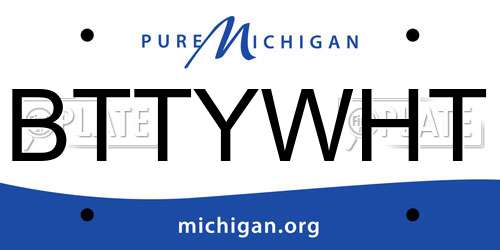 BTTYWHT Michigan License Plate