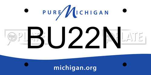 BU22N Michigan License Plate