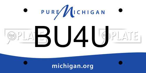 BU4U Michigan License Plate