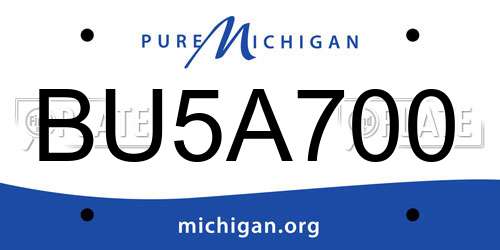 BU5A700 Michigan License Plate