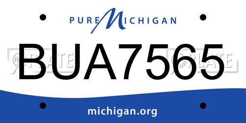 BUA7565 Michigan License Plate