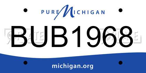 BUB1968 Michigan License Plate