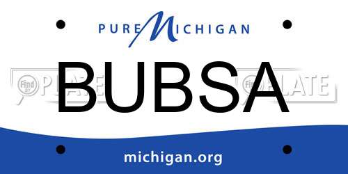 BUBSA Michigan License Plate