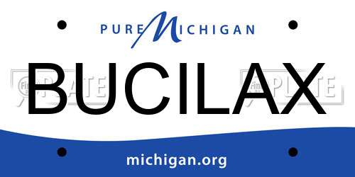 BUCILAX Michigan License Plate