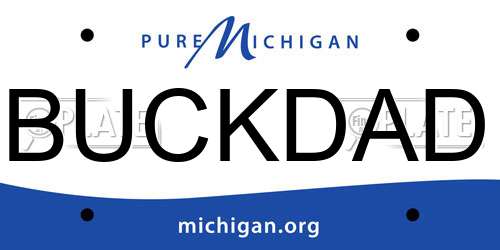 BUCKDAD Michigan License Plate