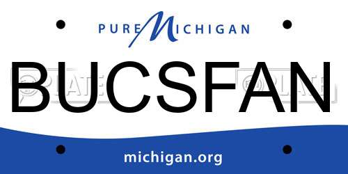 BUCSFAN Michigan License Plate