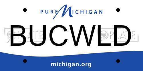 BUCWLD Michigan License Plate