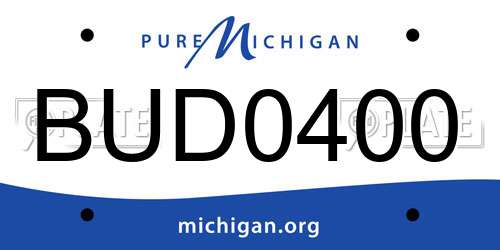 BUD0400 Michigan License Plate