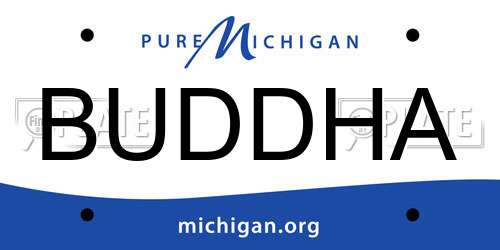 BUDDHA Michigan License Plate