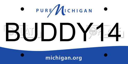 BUDDY14 Michigan License Plate