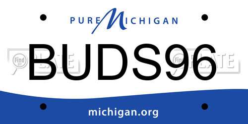 BUDS96 Michigan License Plate