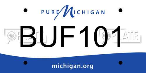 BUF101 Michigan License Plate