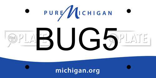 BUG5 Michigan License Plate