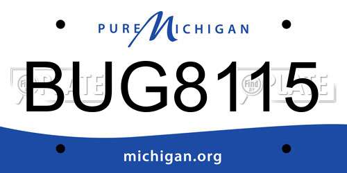 BUG8115 Michigan License Plate