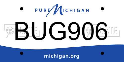 BUG906 Michigan License Plate