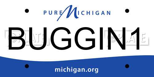 BUGGIN1 Michigan License Plate