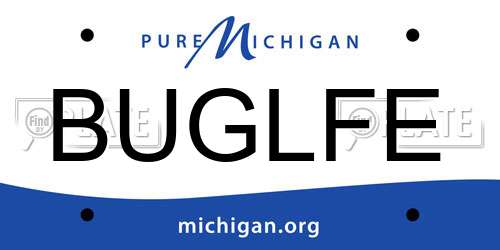 BUGLFE Michigan License Plate