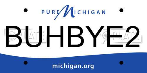 BUHBYE2 Michigan License Plate