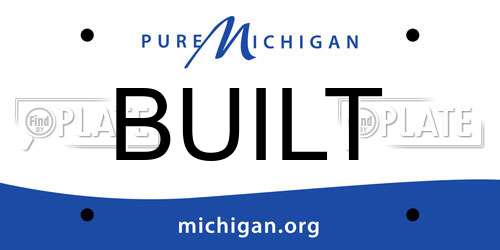 BUILT Michigan License Plate