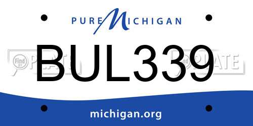 BUL339 Michigan License Plate
