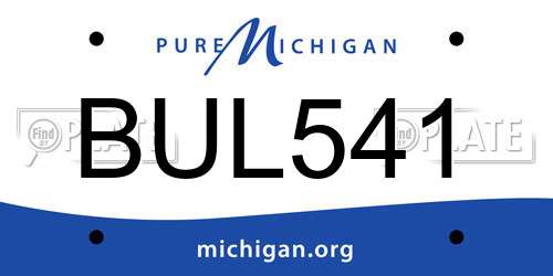 BUL541 Michigan License Plate