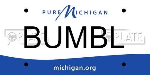 BUMBL Michigan License Plate