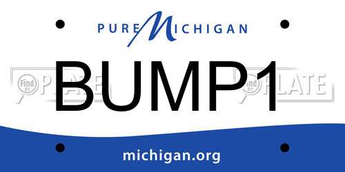 BUMP1 Michigan License Plate