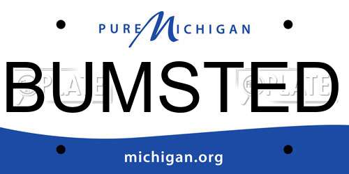 BUMSTED Michigan License Plate