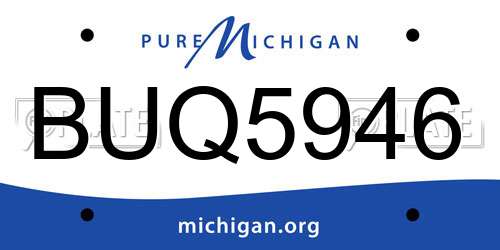 BUQ5946 Michigan License Plate
