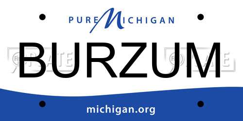 BURZUM Michigan License Plate