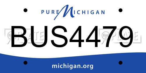 BUS4479 Michigan License Plate