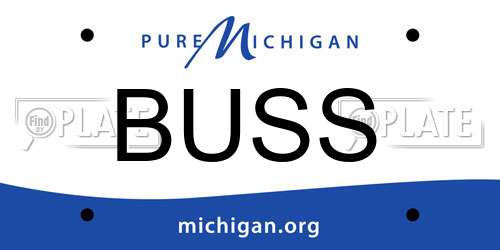 BUSS Michigan License Plate