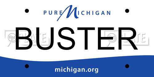 BUSTER Michigan License Plate