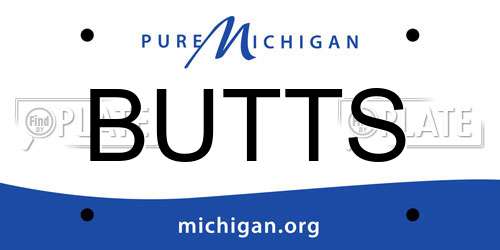 BUTTS Michigan License Plate