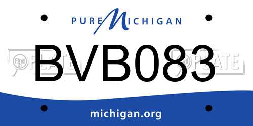 BVB083 Michigan License Plate