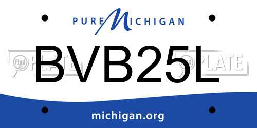 BVB25L Michigan License Plate