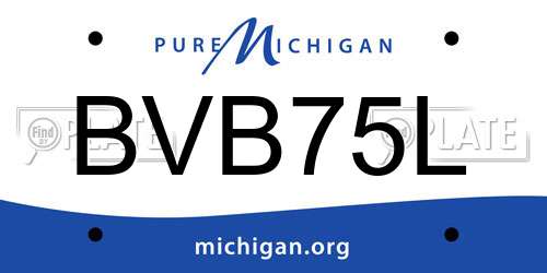 BVB75L Michigan License Plate