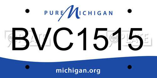 BVC1515 Michigan License Plate