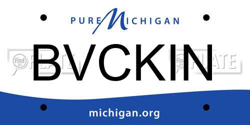 BVCKIN Michigan License Plate