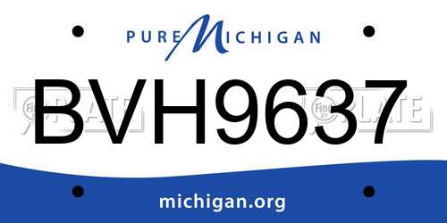 BVH9637 Michigan License Plate