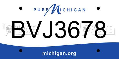 BVJ3678 Michigan License Plate