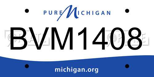 BVM1408 Michigan License Plate
