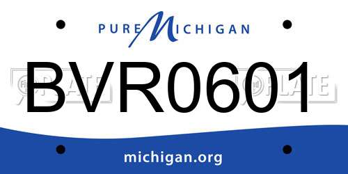 BVR0601 Michigan License Plate